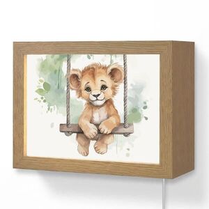 OnlyWow NÁSTENNÉ SVIETIDLO Lev - Zviera - Deti - Džungľa 20x15 cm vyobraziť