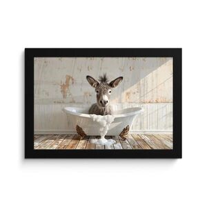 MuchoWow ZARÁMOVANÝ PLAGÁT Osol - Zvieratá - Vaňa - Pena 30x20 cm vyobraziť