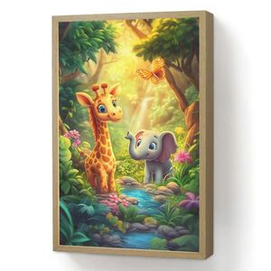 OnlyWow NÁSTENNÉ SVIETIDLO Žirafa - Slon - Kvety - Džungľa 40x60 cm vyobraziť