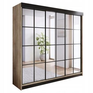 Kier Furniture POSUVNÁ SKRIŇA ARI 2 so zrkadlom 250 cm – tmavý jaseň vyobraziť