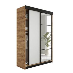 Kier Furniture SKRIŇA S POSUVNÝMI DVERAMI LAMARO - 138x205x59 cm - Dub Craft Gold + Biela vyobraziť