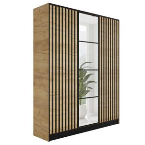 Kier Furniture ŠATNÍK EDEN 3-dverový v3 - 156, 4x205x39 cm - Dub Craft Gold vyobraziť