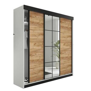 Kier Furniture SKRIŇA S POSUVNÝMI DVERAMI LAMARO - 250x205x59 cm - Biela + Dub Craft Gold vyobraziť