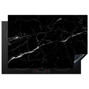 MuchoWow KRYT NA SPORÁK Mramorový vzhľad - čierny - luxusný 77x51 cm vyobraziť