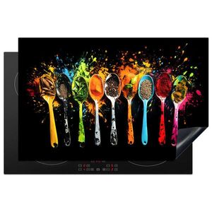 MuchoWow KRYT NA SPORÁK Lyžičky - korenie - moderné - graffiti - farba - farebné 80x52.2 cm vyobraziť