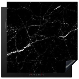 MuchoWow KRYT NA SPORÁK Mramorový vzhľad - čierny - luxusný 78x78 cm vyobraziť