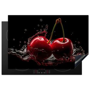 MuchoWow KRYT NA SPORÁK Čerešňa - červená - ovocie - voda - čierna 78x52 cm vyobraziť