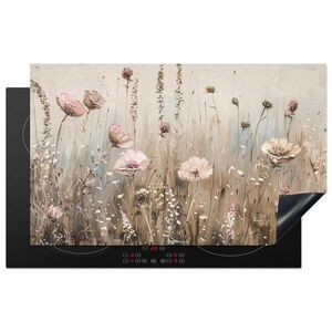 MuchoWow KRYT NA SPORÁK Kvety - Béžová - Suché kvety 83x51 cm vyobraziť