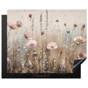 MuchoWow KRYT NA SPORÁK Kvety - Béžová - Suché kvety 65x52 cm vyobraziť