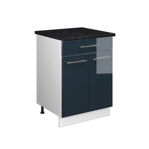 Vicco SPODNÁ SKRINKA PRE DREZ/VARNÚ DOSKU Fame-Line, Tmavo modrá vysoký lesk/biely, 60 cm so zásuvkou, AP antracit vyobraziť