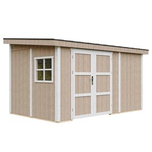Timbela ZÁHRADNÝ domček prémiovej kvality 8, 68 m² - V231x248x412 cm - Bez podlahy a bočnej steny - Timbela M939B-TERRA BROWN vyobraziť