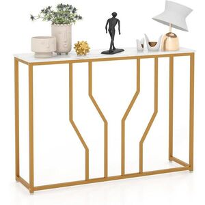 COSTWAY VSTUPNÝ STOLÍK 80 cm zlatý vyobraziť