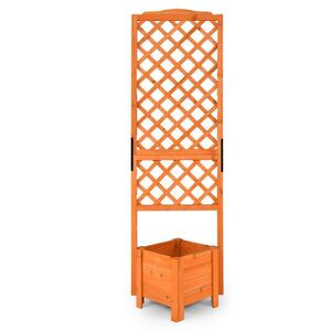 COSTWAY KVETINOVÝ box s mrežou na popínavé rastliny, oranžový vyobraziť