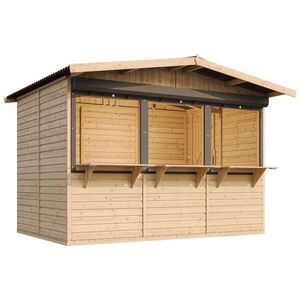 Timbela ZÁHRADNÝ drevený kiosk – 263 x 336 cm / 6 m²– TIMBELA M150AZ vyobraziť