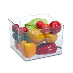 Relaxdays ORGANIZÉR Priehľadný do chladničky s úchytmi PE 15, 5x21x21 cm vyobraziť