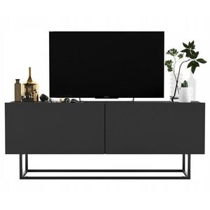 Meble Lindner TV stolík Enjoy Sivá matná 120 cm s kovovým rámom vyobraziť