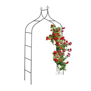 Relaxdays OBLÚK čierny oceľ práškovo lakovaná 260 cm vyobraziť