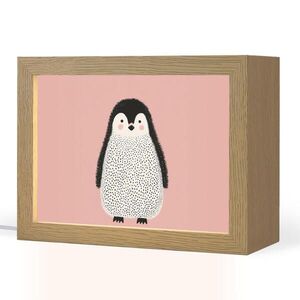 OnlyWow NOČNÁ LAMPA Tučniak - Bodky - Minimalistické - Ružové 20x15 cm vyobraziť