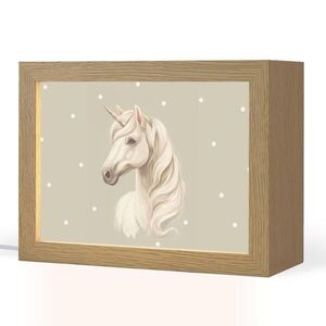 OnlyWow NOČNÁ LAMPA Jednorožec - biely - bodky 20x15 cm vyobraziť