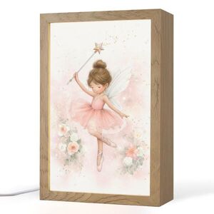 OnlyWow NOČNÁ LAMPA Baletka - Víla - Kvety - Ružová 20x30 cm vyobraziť
