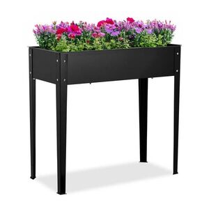 Relaxdays ZÁHON Čierny vyvýšený oceľ 80 cm vyobraziť