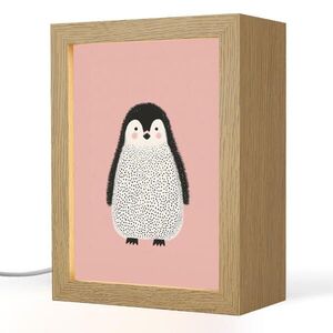 OnlyWow NOČNÁ LAMPA Tučniak - Bodky - Minimalistické - Ružové 15x20 cm vyobraziť