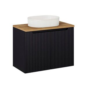 Petits-meubles UMÝVADLO 80cm Riva Čierna a drevo vyobraziť