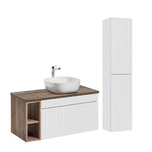 Petits-meubles KÚPEĽŇOVÝ NÁBYTOK 100cm Zelie 2-dielna súprava Biela vyobraziť