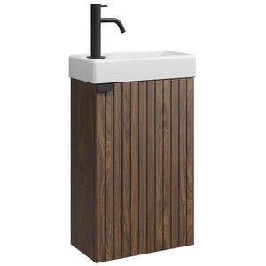 Badplaats SET UMÝVADLA S SKRINKOU Bosco 2 diely hnedý orech - 40 x 22 x 68 cm vyobraziť