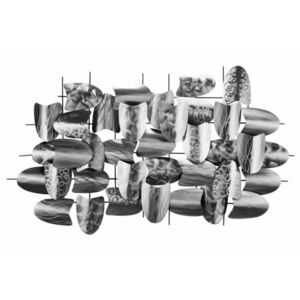 KUNSTLOFT KOVOVÁ NÁSTENNÁ DEKORÁCIA 128/70 cm, sivá/strieborná vyobraziť