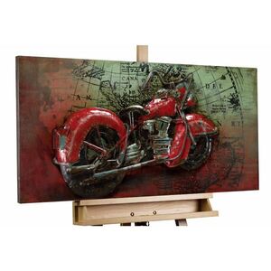 KUNSTLOFT KOVOVÝ OBRAZ 100/50 cm, dekoratívny motív, zeleno-červený vyobraziť