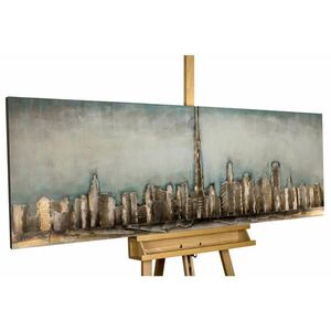 KUNSTLOFT KOVOVÝ OBRAZ 150/50 cm, hudobný motív, biely vyobraziť