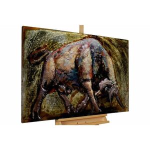 KUNSTLOFT KOVOVÝ OBRAZ 100/70 cm, zvierací motív, hnedo-červený vyobraziť