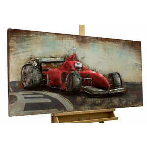 KUNSTLOFT KOVOVÝ OBRAZ 120/60 cm, automobilový motív, červený vyobraziť