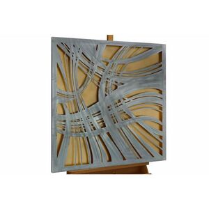 KUNSTLOFT KOVOVÝ OBRAZ 80/80 cm, dekoratívny motív, strieborno-zlatý vyobraziť