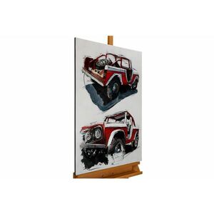 KUNSTLOFT KOVOVÝ OBRAZ 60/90 cm, automobilový motív, sivo-červený vyobraziť