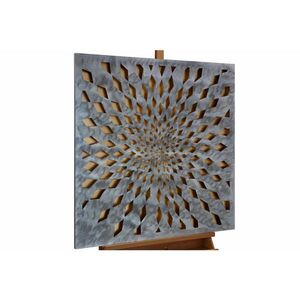 KUNSTLOFT KOVOVÝ OBRAZ 80/80 cm, prírodný motív, strieborno-zlatý vyobraziť