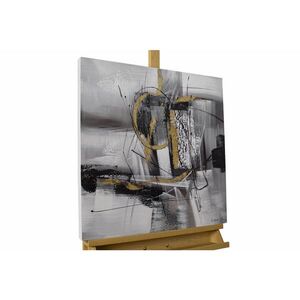 KUNSTLOFT RUČNE MAĽOVANÝ AKRYLOVÝ OBRAZ 60/60 cm, sivý, morský a krajinný motív vyobraziť