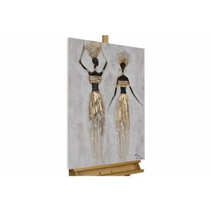 KUNSTLOFT RUČNE MAĽOVANÝ AKRYLOVÝ OBRAZ 60/90 cm, čierny/sivý, abstraktný geometrický motív vyobraziť