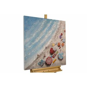KUNSTLOFT RUČNE MAĽOVANÝ AKRYLOVÝ OBRAZ 80/80 cm, modrý, morský a krajinný motív vyobraziť