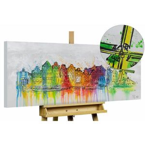KUNSTLOFT RUČNE MAĽOVANÝ AKRYLOVÝ OBRAZ 120/60 cm, sivý, krajinný motív vyobraziť
