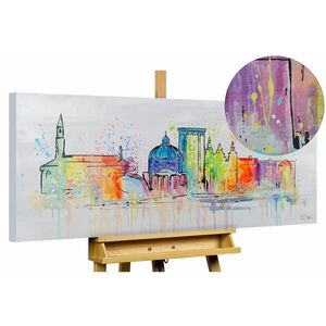 KUNSTLOFT RUČNE MAĽOVANÝ AKRYLOVÝ OBRAZ 120/60 cm, sivý, krajinný motív vyobraziť