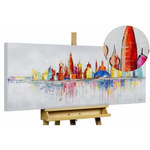 KUNSTLOFT RUČNE MAĽOVANÝ AKRYLOVÝ OBRAZ 120/60 cm, sivý, krajinný motív vyobraziť