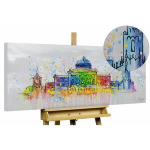 KUNSTLOFT RUČNE MAĽOVANÝ AKRYLOVÝ OBRAZ 120/60 cm, sivý, krajinný motív vyobraziť