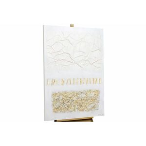 KUNSTLOFT RUČNE MAĽOVANÝ AKRYLOVÝ OBRAZ 80/120 cm, biely/zlatý, zvierací motív vyobraziť