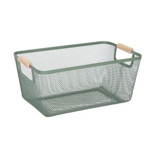 Relaxdays KÔŠ Mint drôtený oceľ drevené rúčky 37 cm vyobraziť