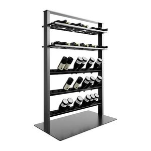 Metalo Pro KOVOVÝ STOJAN NA VÍNO Piemont na 57 fliaš čierna 140/100/60 cm vyobraziť