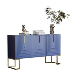 Redom SIDEBOARD 44, 6/52, 5 cm s nastaviteľnými policami a kovovým podstavcom, Námornícka modrá vyobraziť