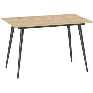 Redom JEDÁLENSKÝ stôl 120/160/75/77 cm rozkladací, MDF doska a oceľový rám, Prírodná farba dreva vyobraziť
