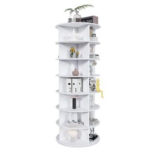 Redom REGÁL na topánky 60/60/161 cm, 7 úrovní, otočný 360°, z PVC, úsporný, Biela vyobraziť